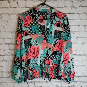Alfani Multicolor Floral Blouse